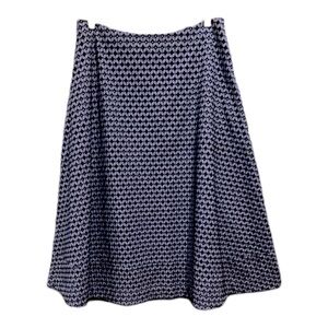 Banana Republic Blue Patterned Midi Skirt